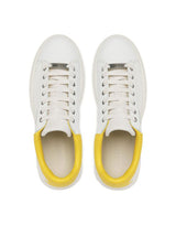 Image for Men's Color Block Leather Sneaker,White