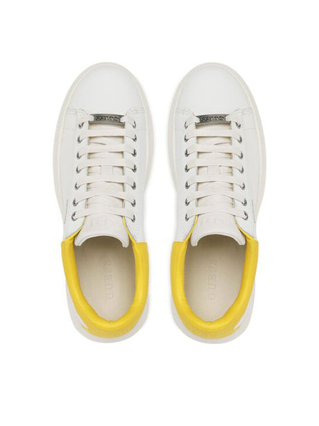 Image for Men's Color Block Leather Sneaker,White
