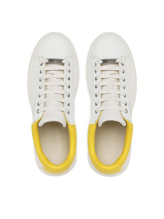 Image for Men's Color Block Leather Sneaker,White