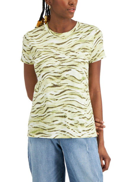 Image for Women's Zebra Shortsleeve Top,Multi