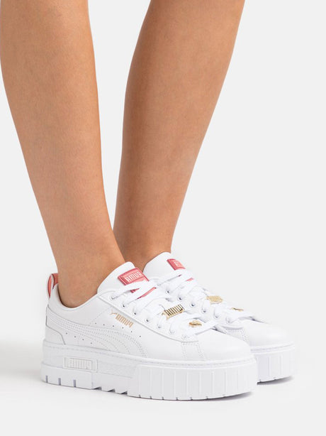 Image for Women's Logo Brand Leather Shoes,White