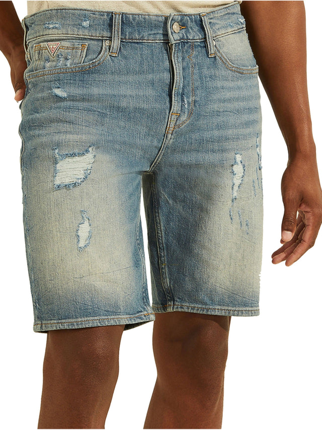 Image for Men's Ripped Jeans Short,Blue