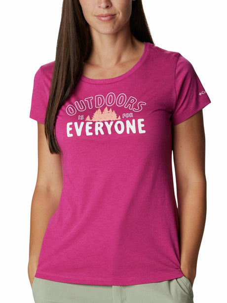 Image for Women's Graphic Printed Sport Top,Fuchsia