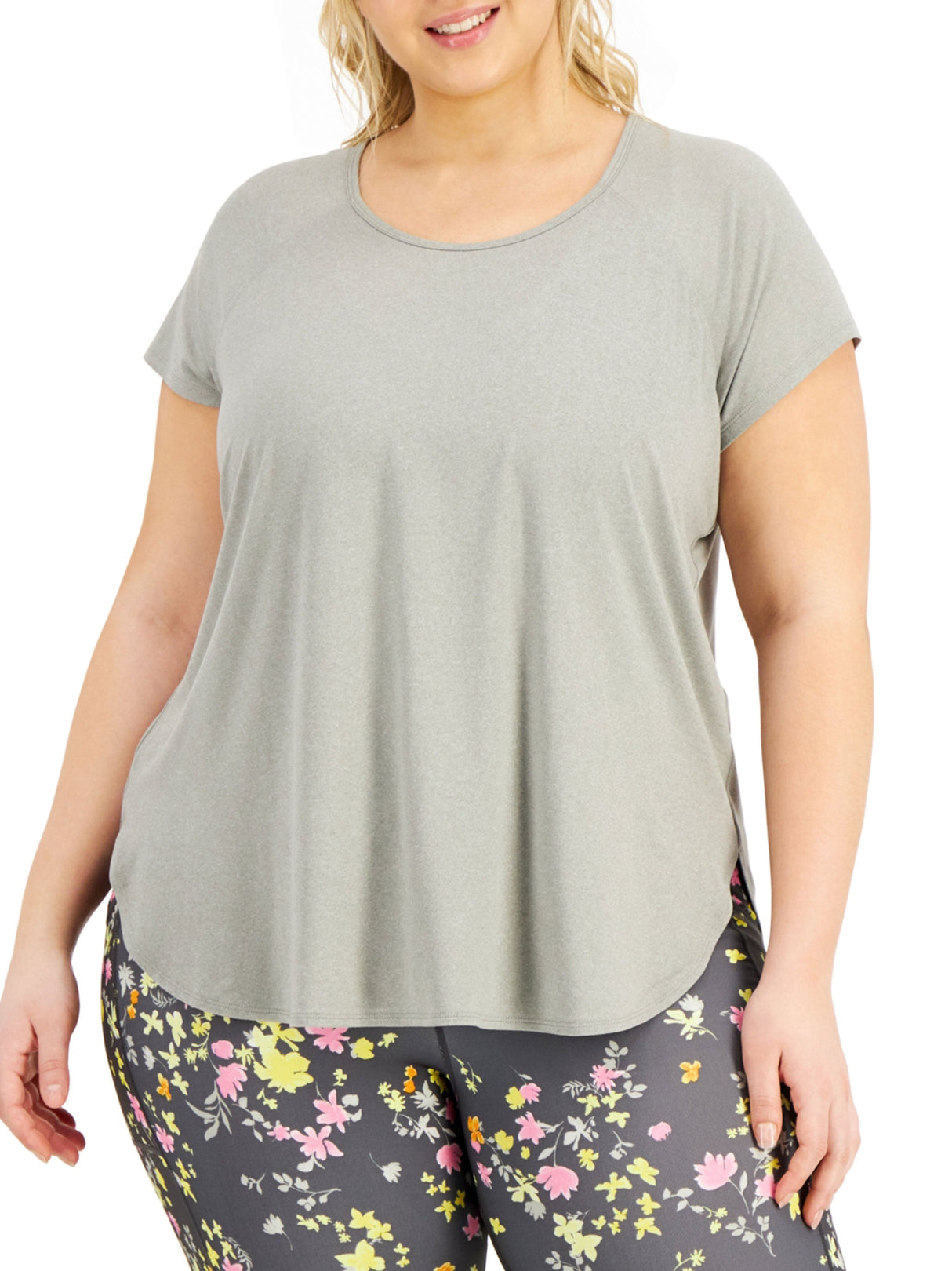 Image for Women's Plain Solid Sport Top,Grey