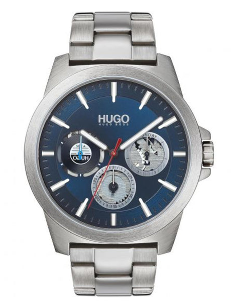 Image for Hugo Twist Men'S Quartz Watch, Silver & Blue