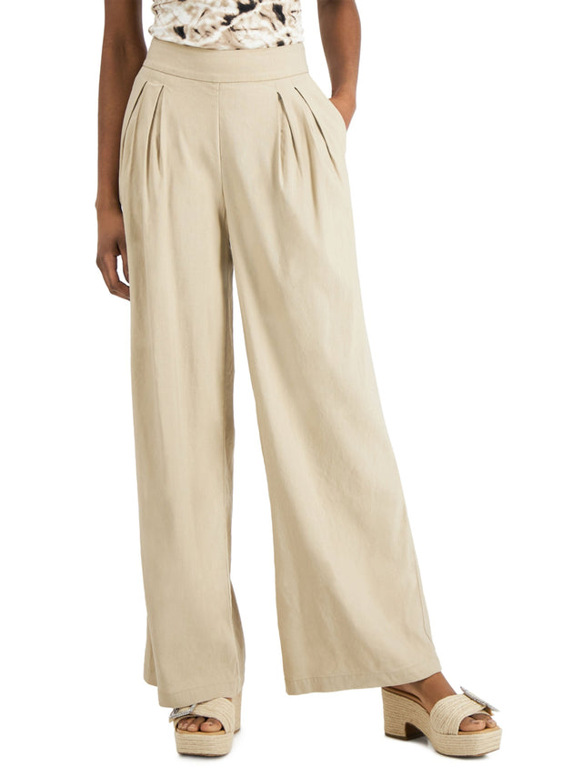 Image for Women's Pull-on Wide-Leg Pants,Beige
