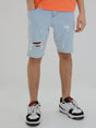 Image for Men's Ripped Denim Short,Light Blue