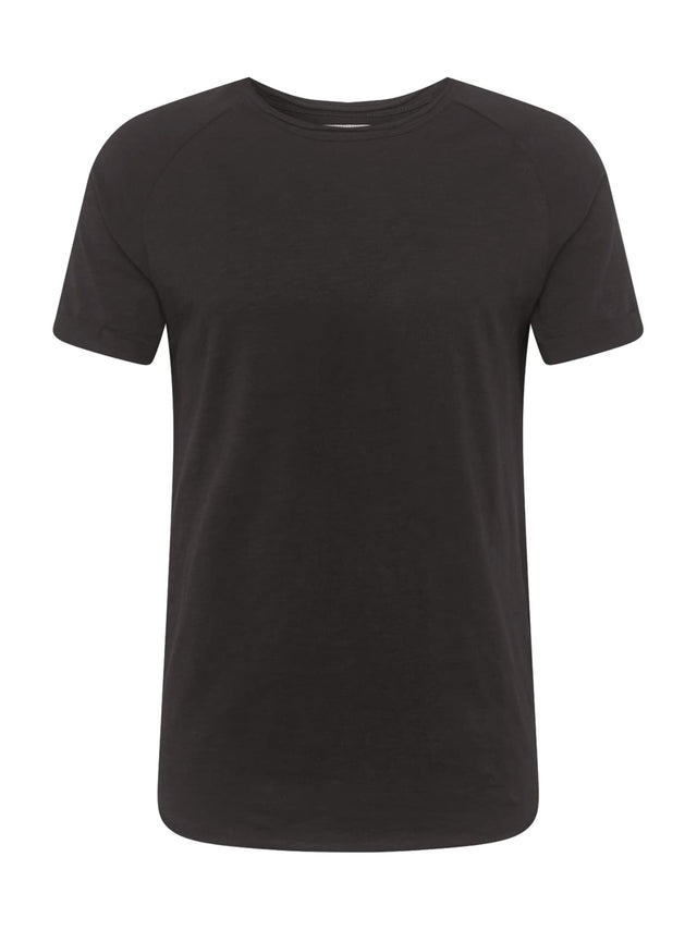 Image for Men's Plain Solid Tee,Black