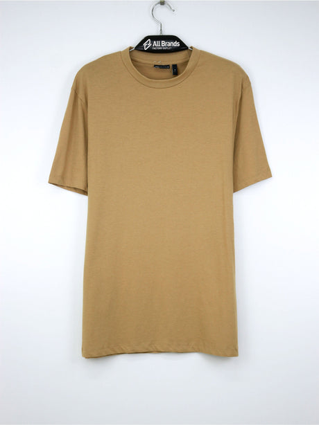 Image for Men's Plain Solid T-Shirt,Light Brown