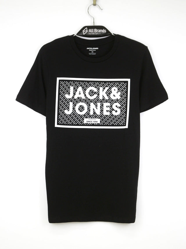 Image for Men's Brand Logo Printed Top,Black