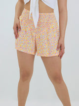 Image for Women's Smocked Waist Floral Printed Short,Multi