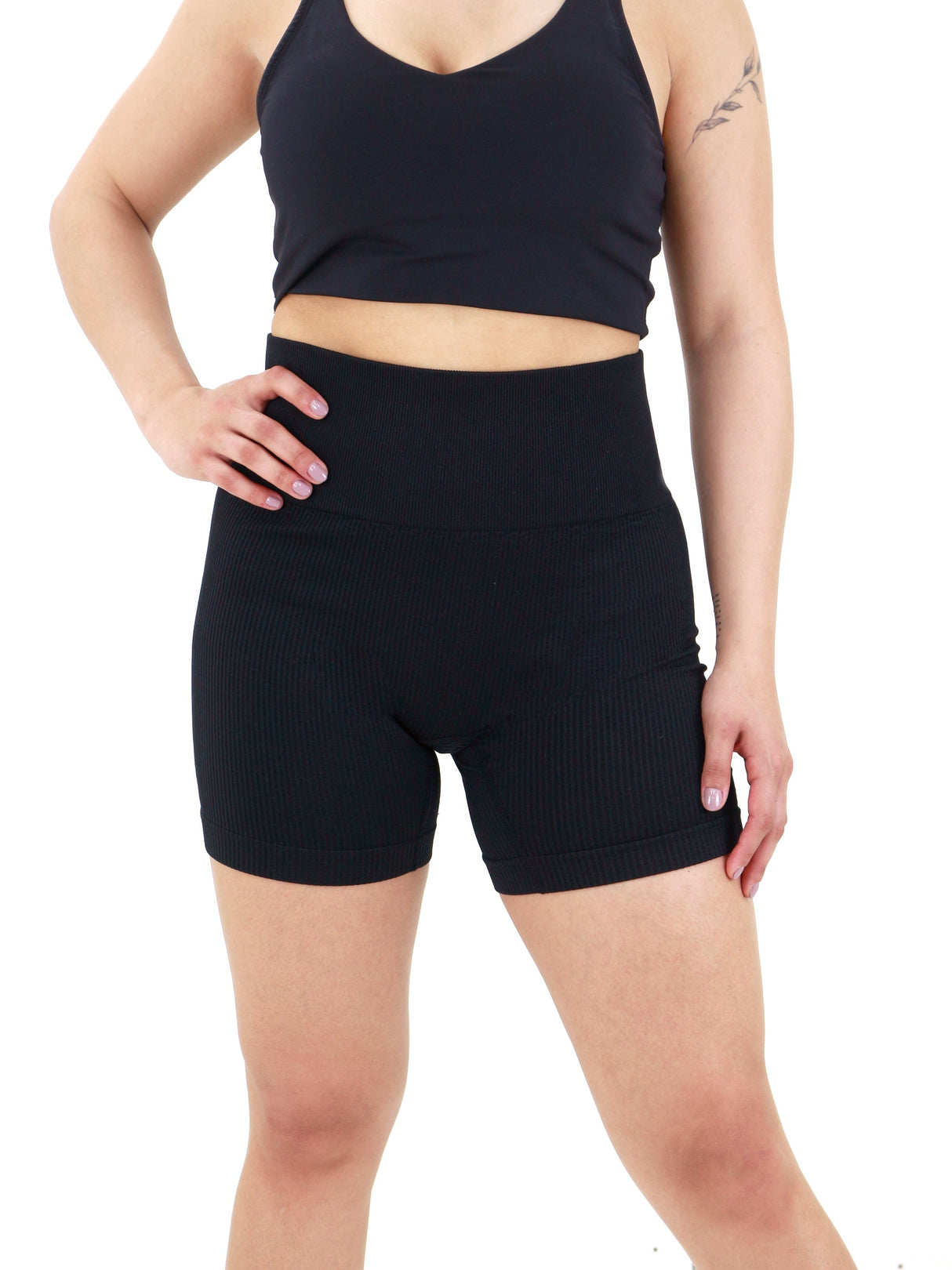 Image for Women's Ribbed Sport Short,Black