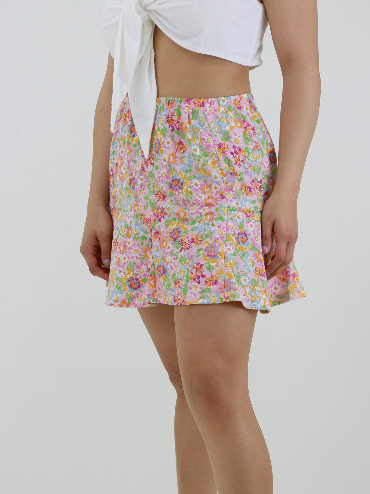 Image for Women's Floral Printed Mini Skirt,Multi
