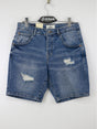 Image for Men's Ripped Washed Denim Short,Blue