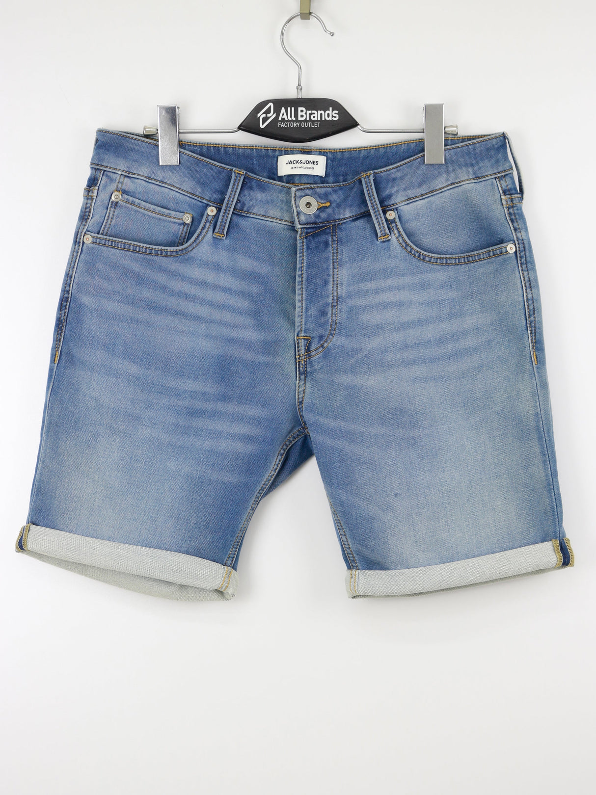 Image for Men's Washed Denim Short,Blue