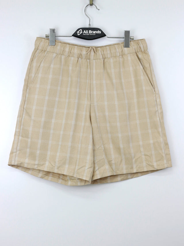 Image for Men's Plaid Drawstring Short,Beige