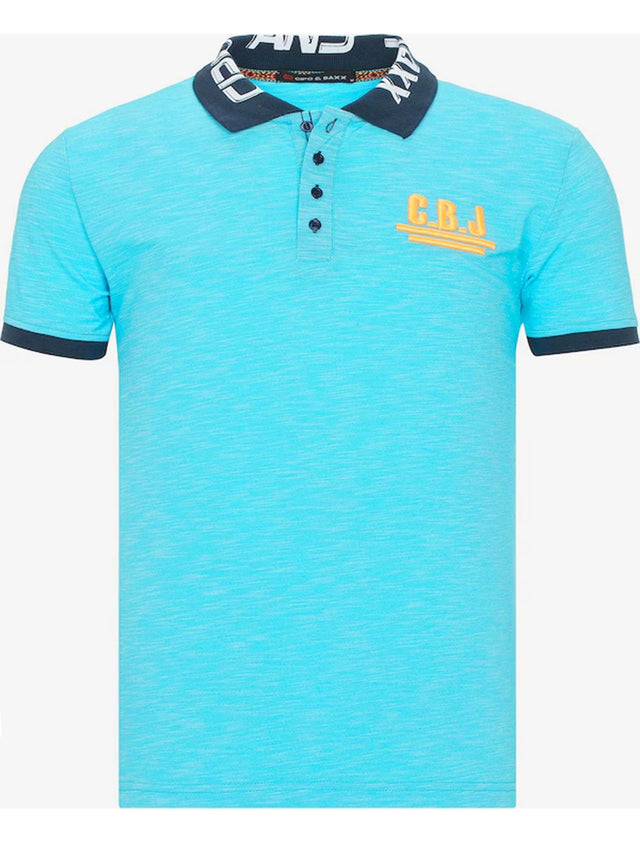 Image for Men's Brand Logo Embroidered Polo Shirt,Blue