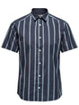 Image for Men's Striped Dress Shirt,Navy