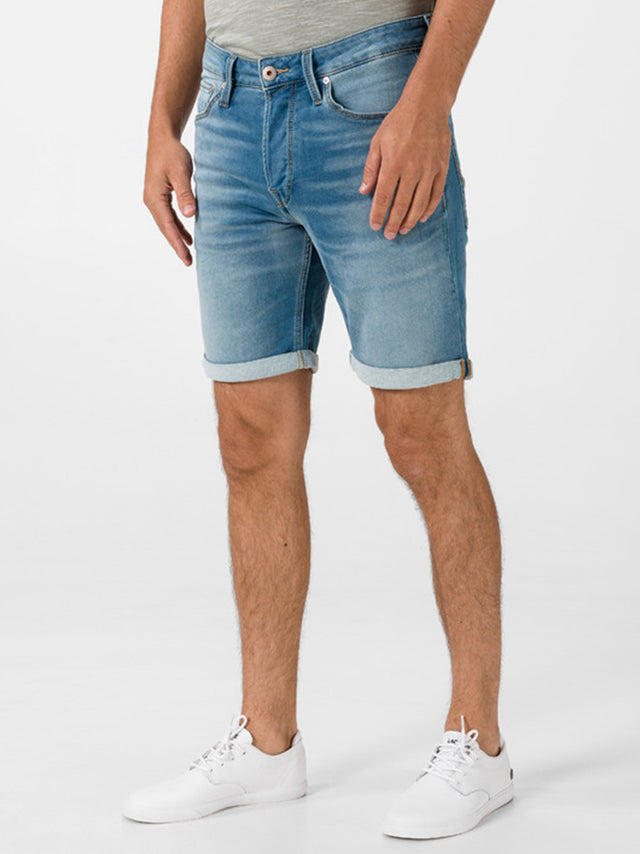 Image for Men's Plain Solid Denim Short,Light Blue
