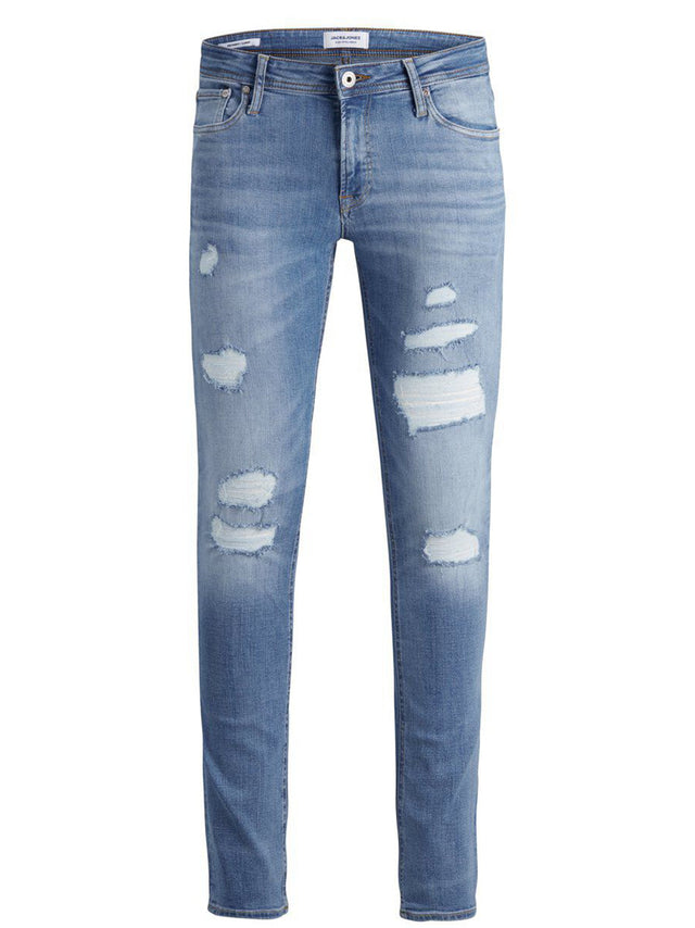 Image for Men's Ripped Skinny Jeans,Blue