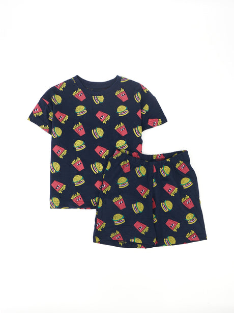 Image for Kids Boy Graphic Printed Sleepwear Set,Navy