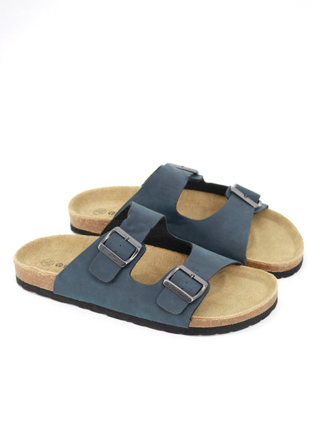 Image for Men's Suede Slide,Navy