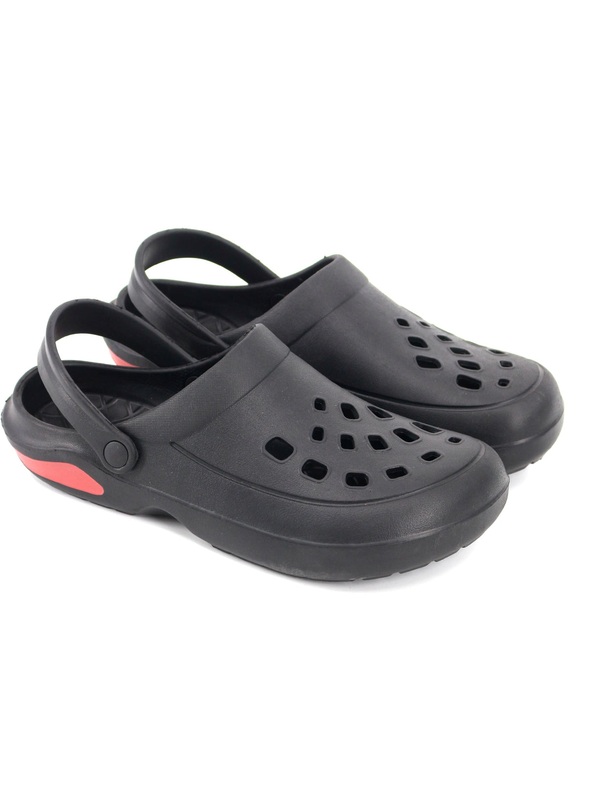 Image for Men's Plain Solid Clogs,Black