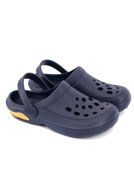 Image for Men's Plain Solid Clogs,Navy