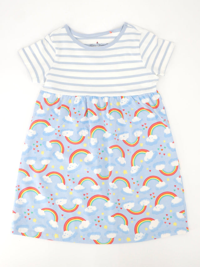 Image for Kids Girl Striped/Rainbow Printed Dress,Multi