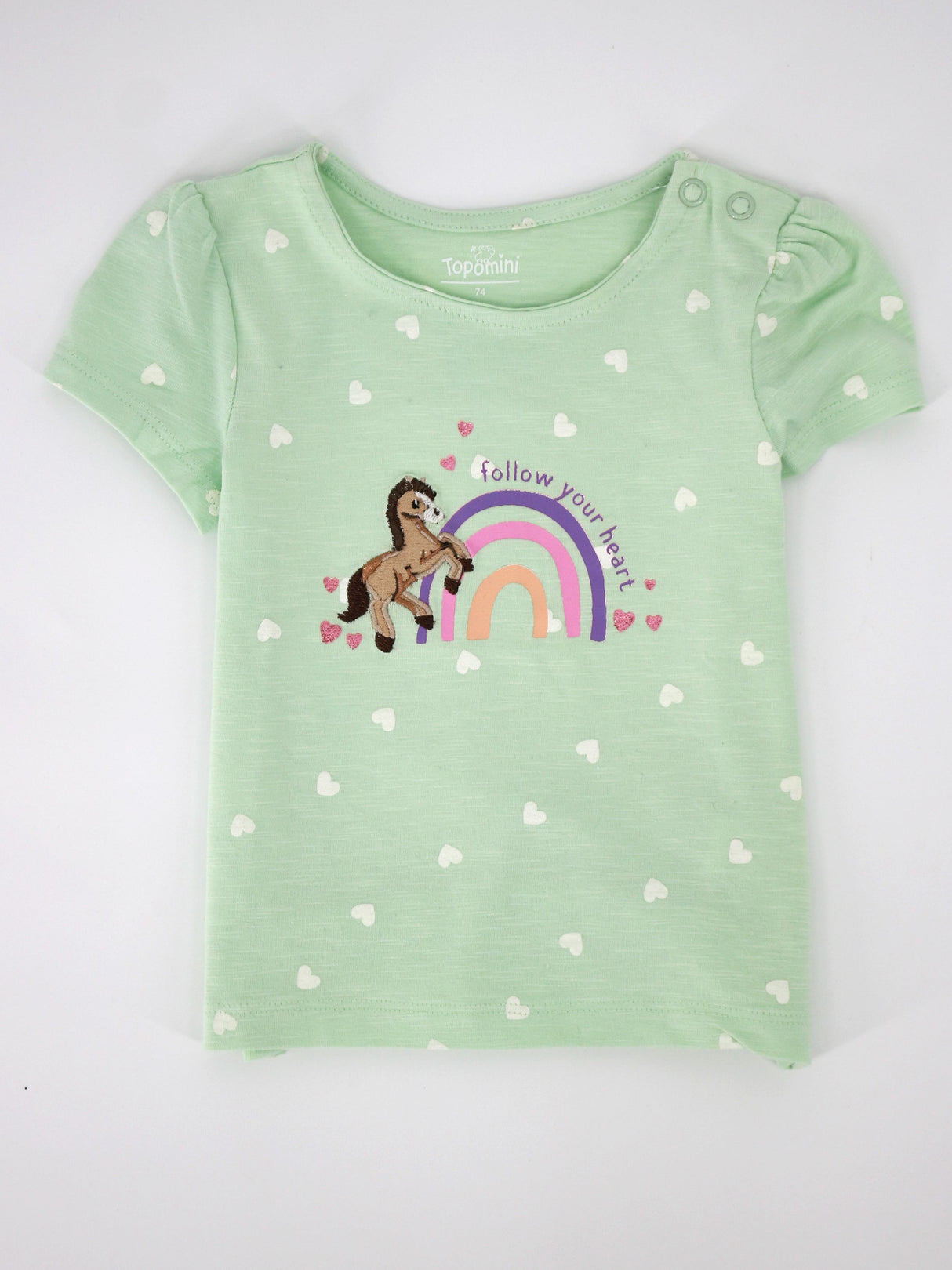 Image for Kids Girl Graphic Printed T-Shirt,Light Green