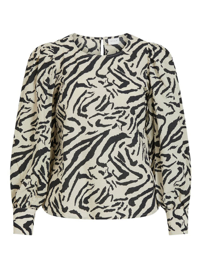Image for Women's Zebra Printed Blouse,Beige