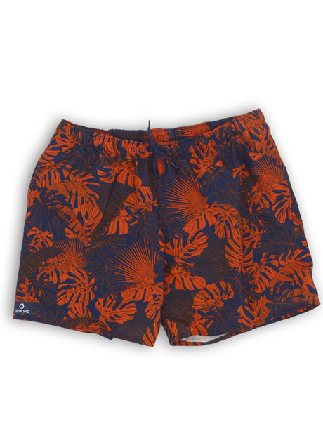 Image for Men's Tropical Printed Swim Short,Navy