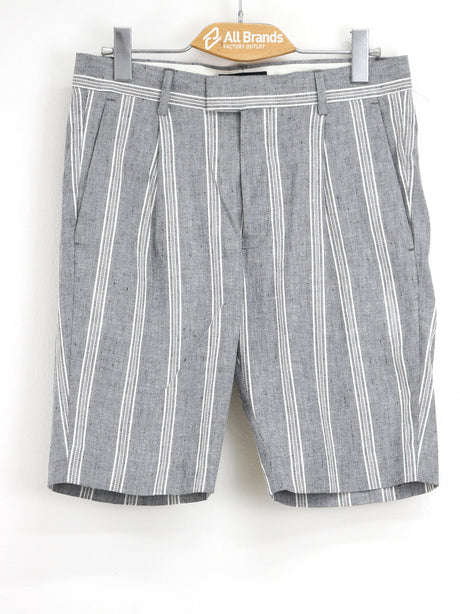 Image for Men's Striped Linen Short,Grey