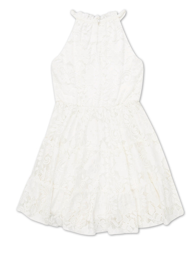Image for Kids Girl Floral Lace Dress,White