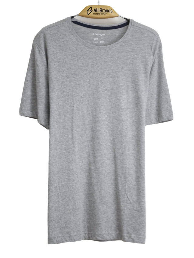 Image for Men's Plain Solid T-Shirt,Light Grey
