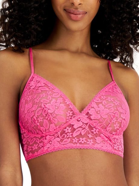 Image for Women's Floral Lace Bra,Fuchsia