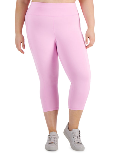 Image for Women's Plain Solid Cropped Legging,Pink