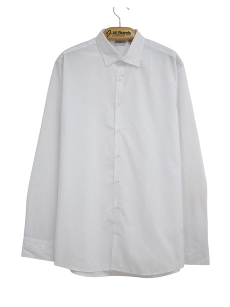 Image for Men's Plain Solid Dress Shirt,White
