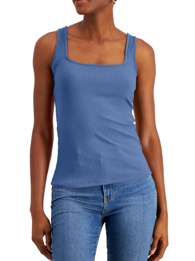 Image for Women's Ribbed Tank Top,Blue