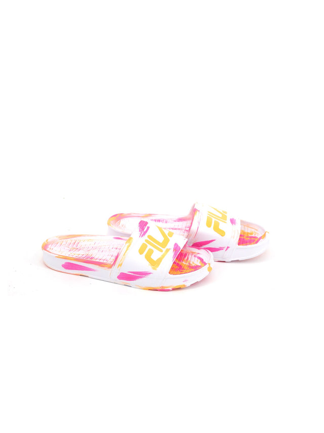 Image for Kid's Girl Brand Logo Printed Slippers,White