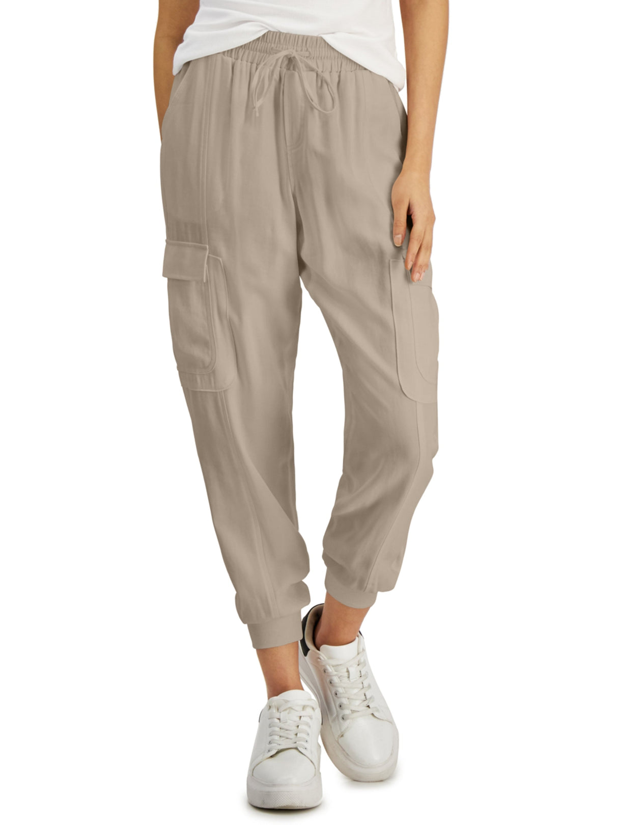 Image for Women's Plain Solid Jogger Pant,Beige