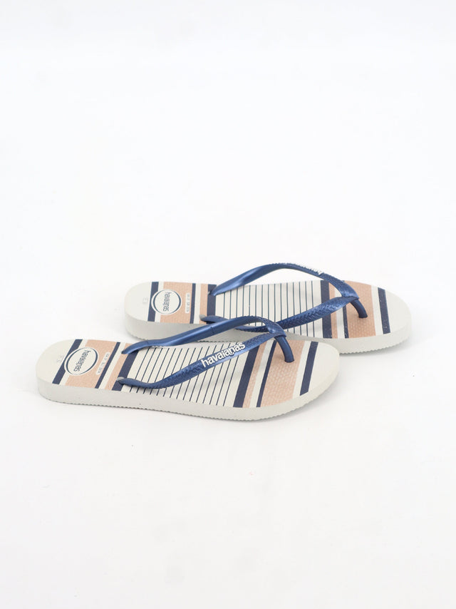 Image for Kid's Boy Printed Slippers,White/Navy