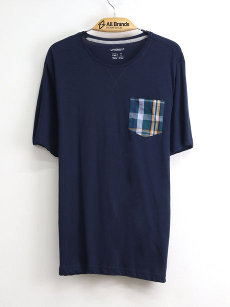 Image for Men's Side Plaided Pocket,Navy