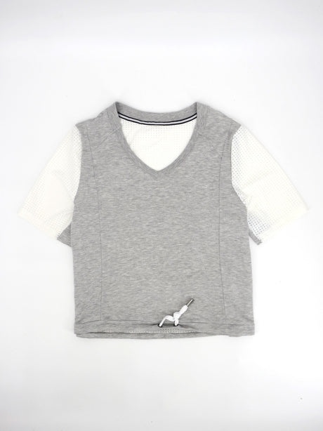 Image for Women's Color Blocked Sport Top,Grey & White