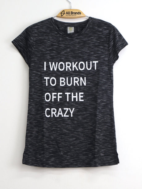 Image for Women's Printed Texture Sport Top ,Black