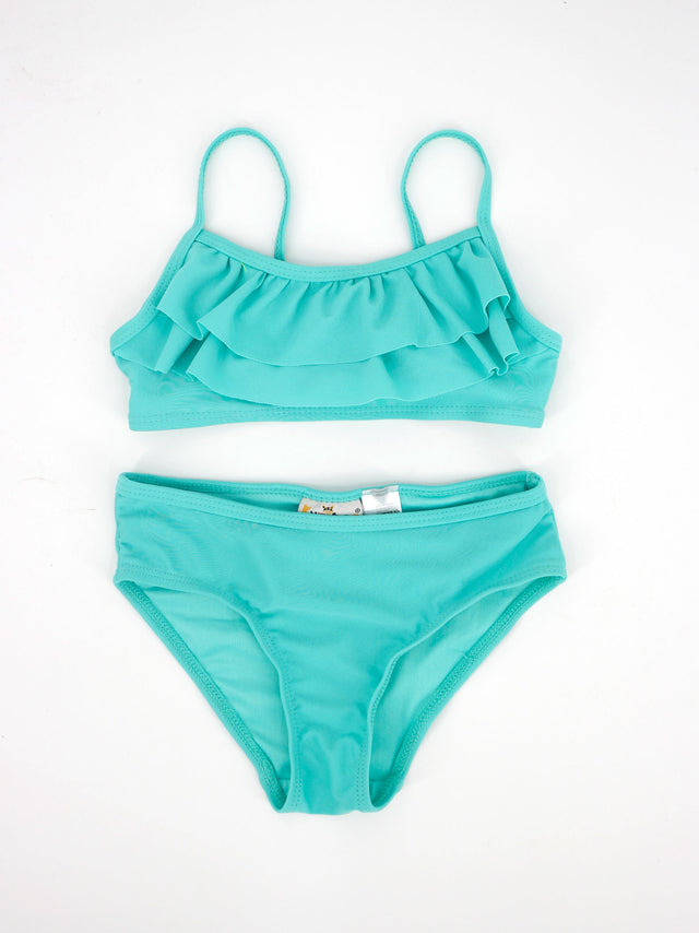 Image for Kids Girl Ruffle-Detail 2 Pcs Bikini Set,Aqua