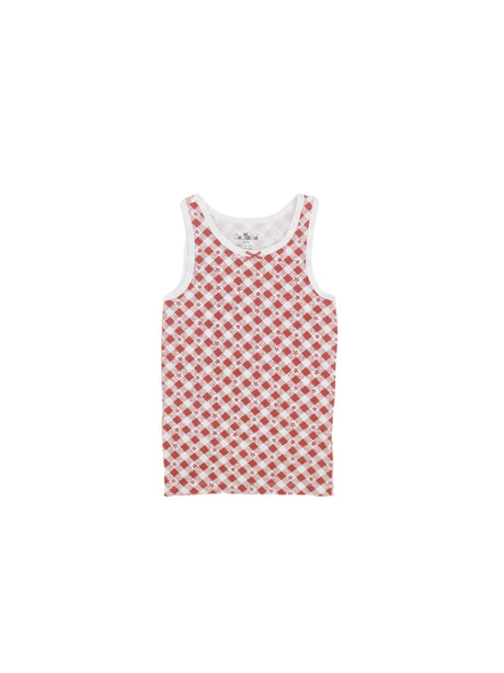 Image for Kids Girl Plaid Tank Top,Brick