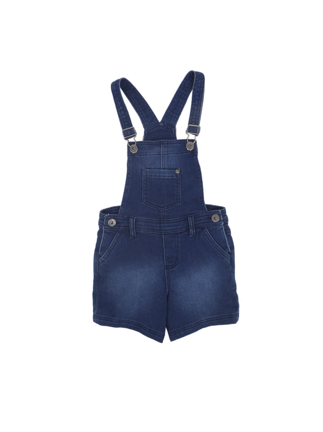 Image for Kids Girl Washed Denim Jumpsuit,Navy