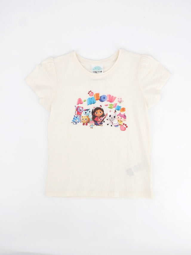 Image for Kids Girl Graphic Printed Top,Light Beige