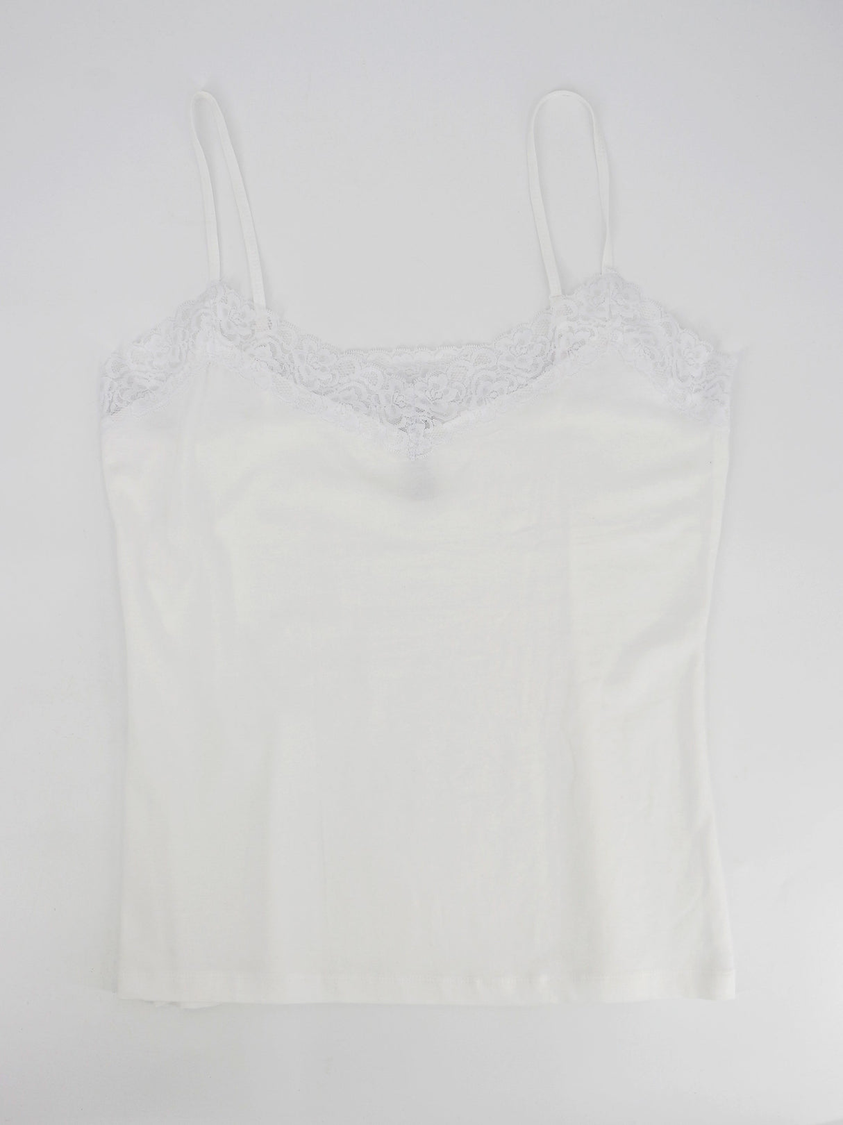 Image for Women's Lace Trim Sleepwear Top,White